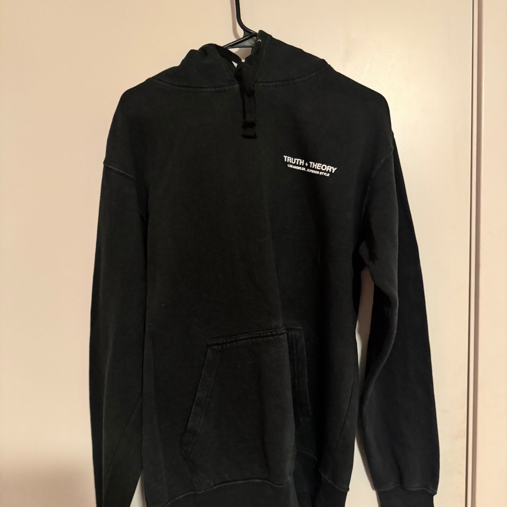 truth and theory womens large hoodie with design